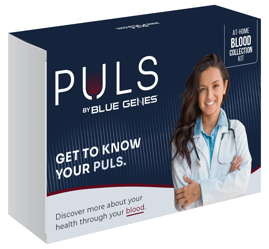 PULS at-home blood collection kit box
